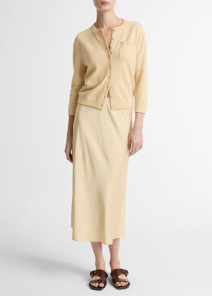 VINCE Women Wool & Cashmere-Blend Pocket Cardigan in Cardigans CHAMOMILE