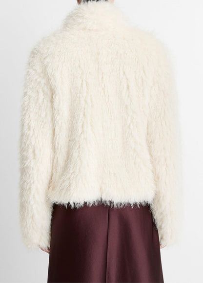 VINCE Women Shaggy Faux-Fur Jacket in Jackets LIGHT CREAM