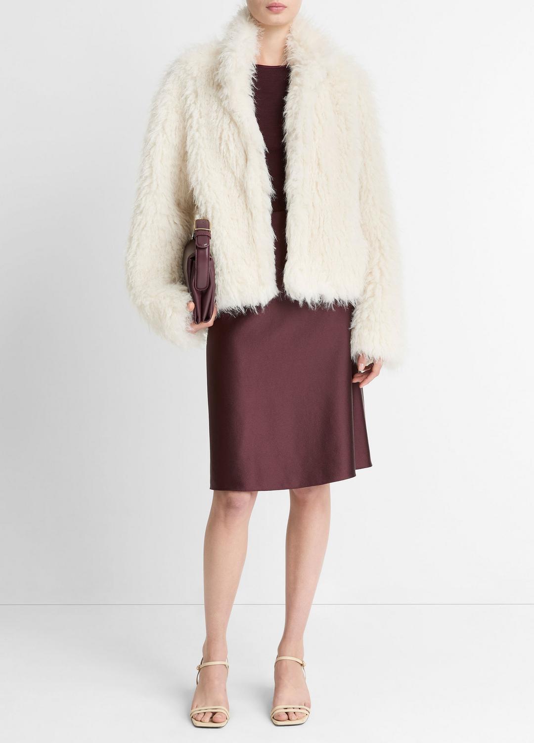 VINCE Women Shaggy Faux-Fur Jacket in Jackets LIGHT CREAM