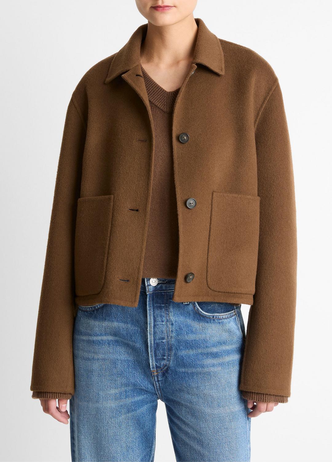 VINCE Women Wool & Cashmere-Blend Short Jacket in Jackets HAZELNUT