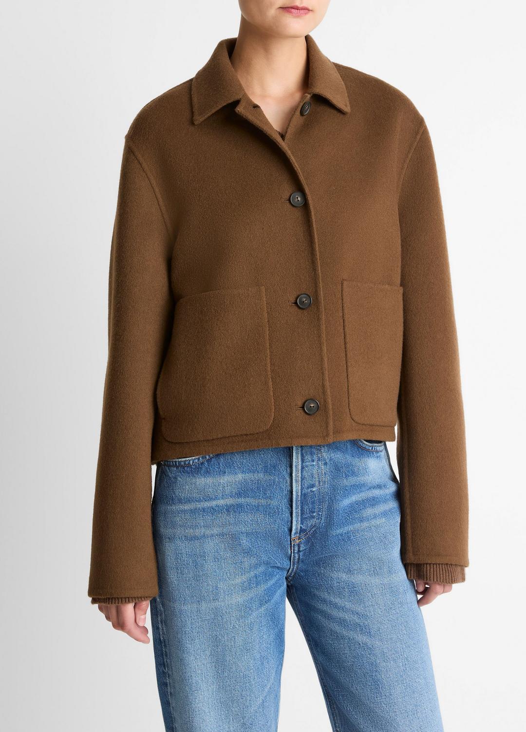 VINCE Women Wool & Cashmere-Blend Short Jacket in Jackets HAZELNUT