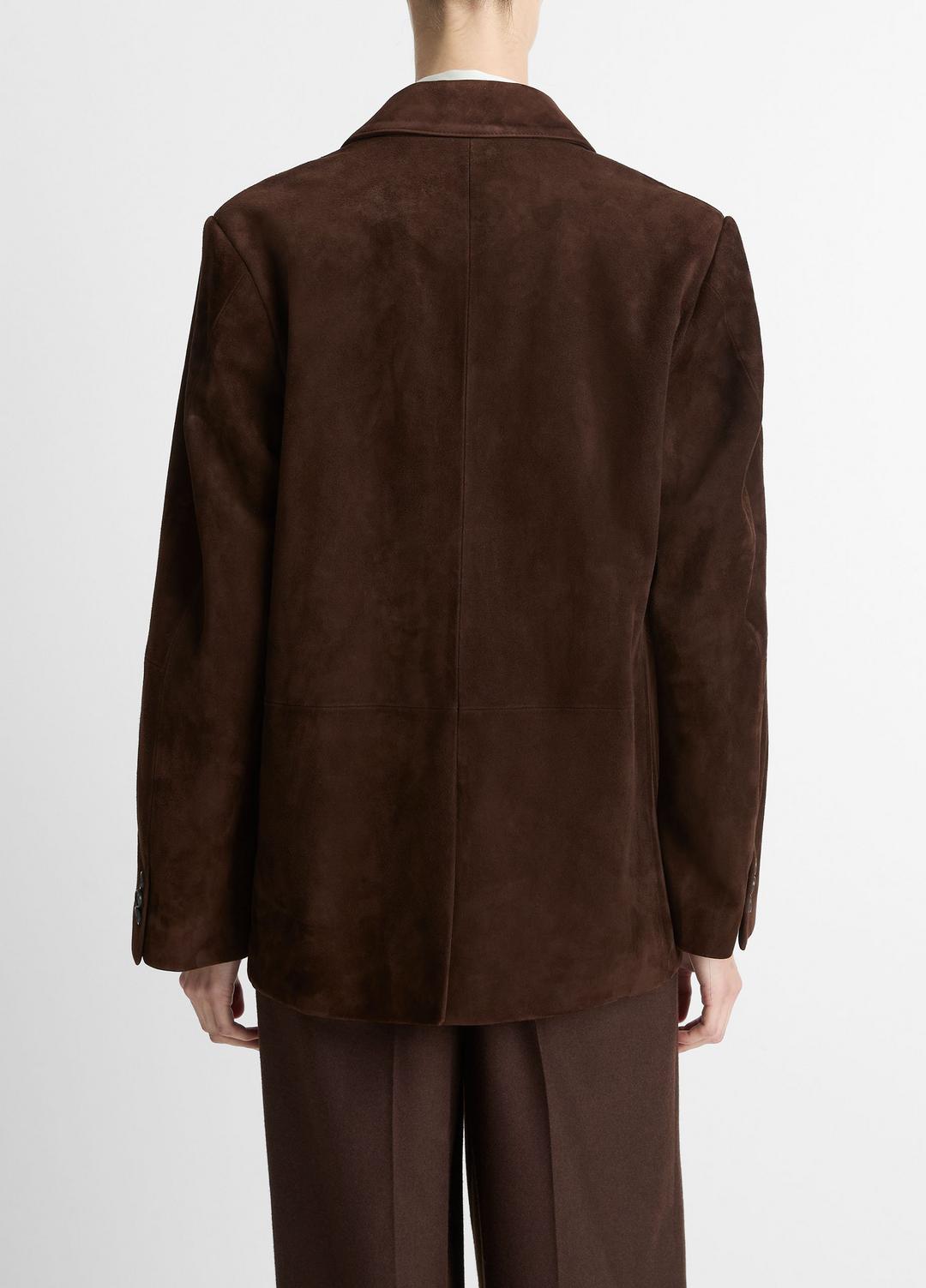 VINCE Women Suede Blazer in Blazers CHOCOLATE