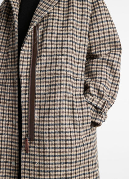 VINCE Women Plaid Car Coat in Coats MULTI CHECK