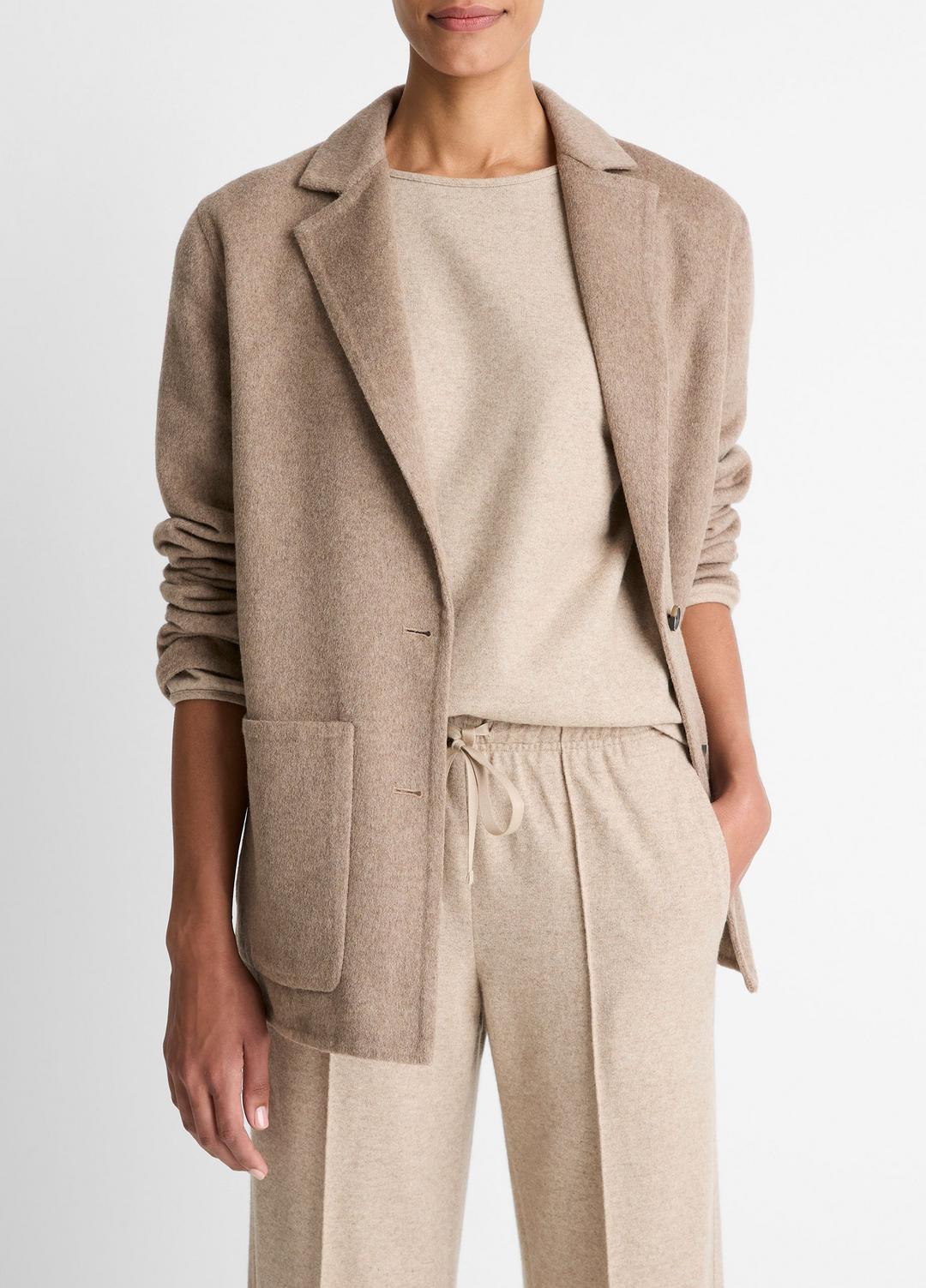 VINCE Women Double-Face Wool & Cashmere-Blend Blazer in Blazers HEATHER DOE