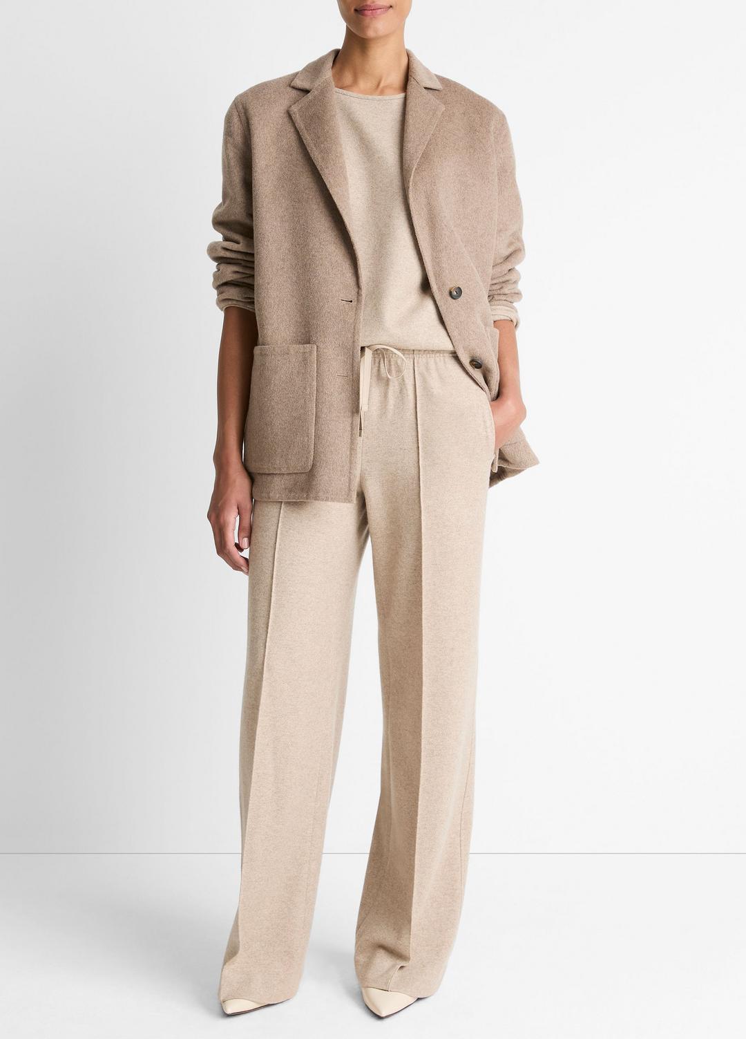 VINCE Women Double-Face Wool & Cashmere-Blend Blazer in Blazers HEATHER DOE