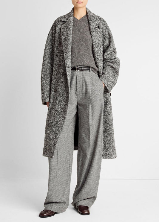VINCE Women Italian Wool-Blend Overcoat in Coats GREYSTONE