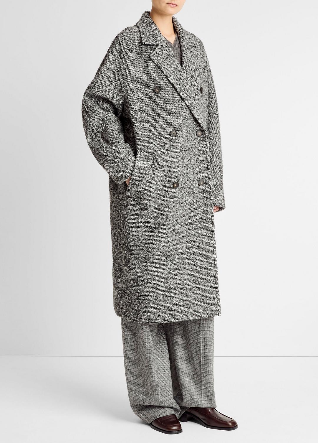 VINCE Women Italian Wool-Blend Overcoat in Coats GREYSTONE
