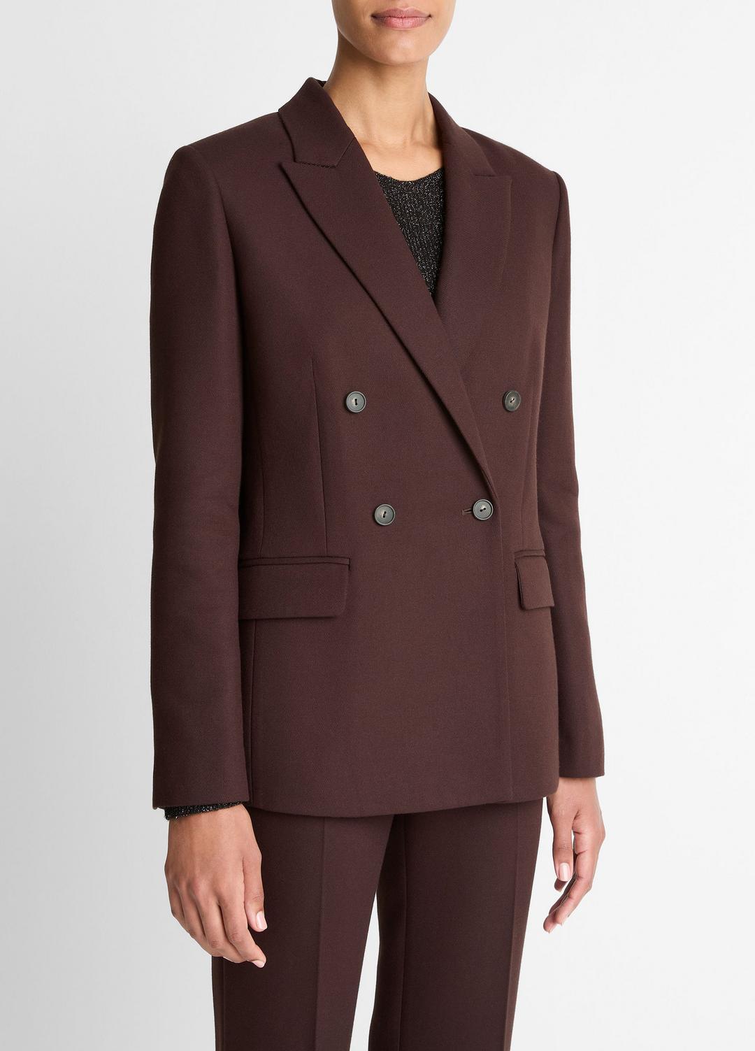 VINCE Women Sculptural Tailored Blazer in Blazers BLACK GRAPE