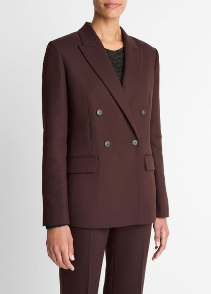 VINCE Women Sculptural Tailored Blazer in Blazers BLACK GRAPE