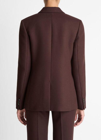 VINCE Women Sculptural Tailored Blazer in Blazers BLACK GRAPE
