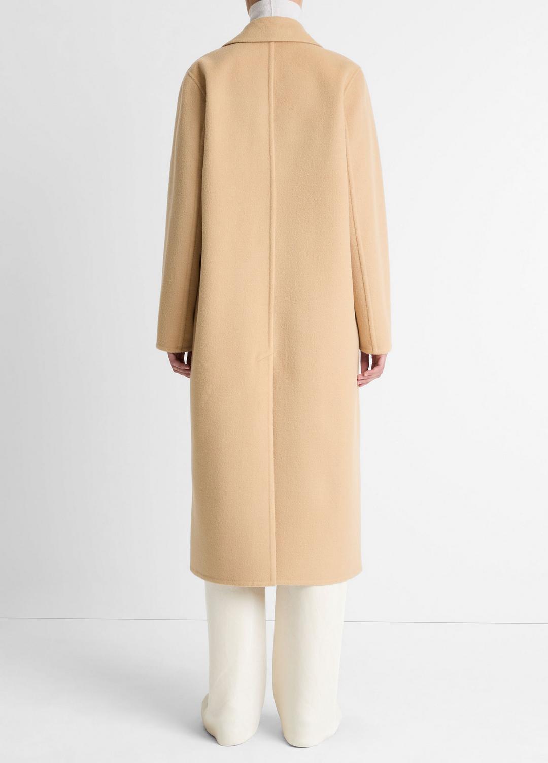 VINCE Women Wool-Blend Single-Breasted Coat in Coats CAMEL