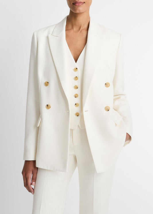 VINCE Women Sculptural Tailored Blazer in Blazers OFF WHITE