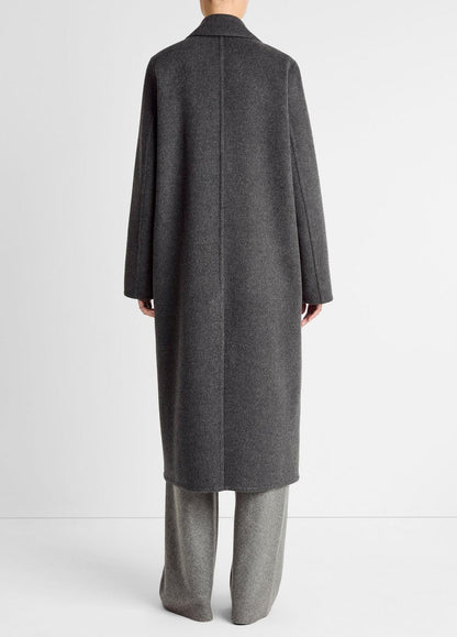VINCE Women Wool-Blend Single-Breasted Coat in Coats CHARCOAL