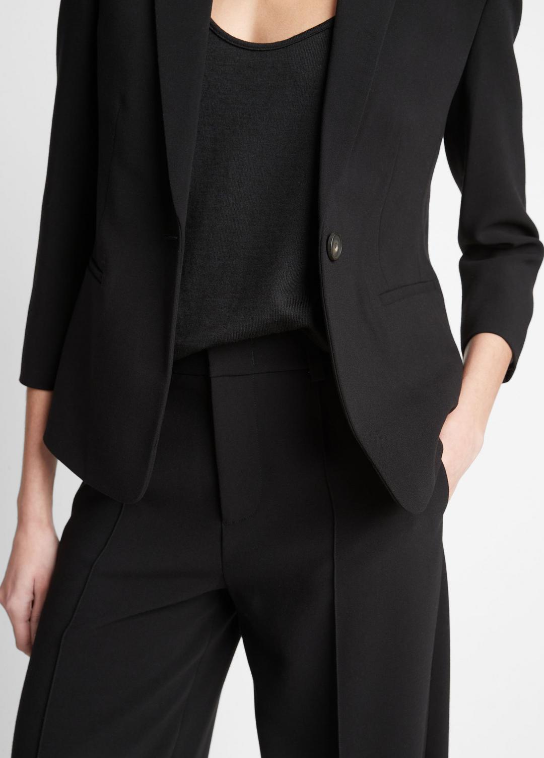 VINCE Women Shrunken Blazer in Blazers BLACK