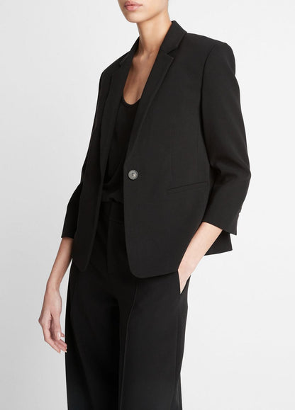 VINCE Women Shrunken Blazer in Blazers BLACK