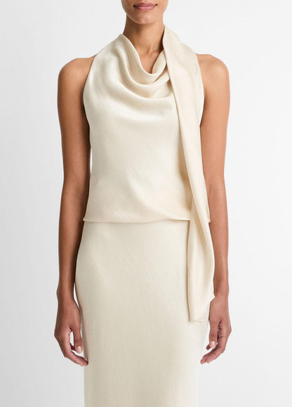 VINCE Women Satin Scarf Top in Tank Tops BONA