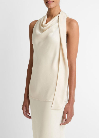 VINCE Women Satin Scarf Top in Tank Tops BONA