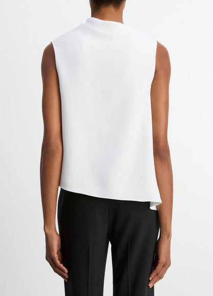 VINCE Women Asymmetrical Draped A-Line Top in Tank Tops OFF WHITE