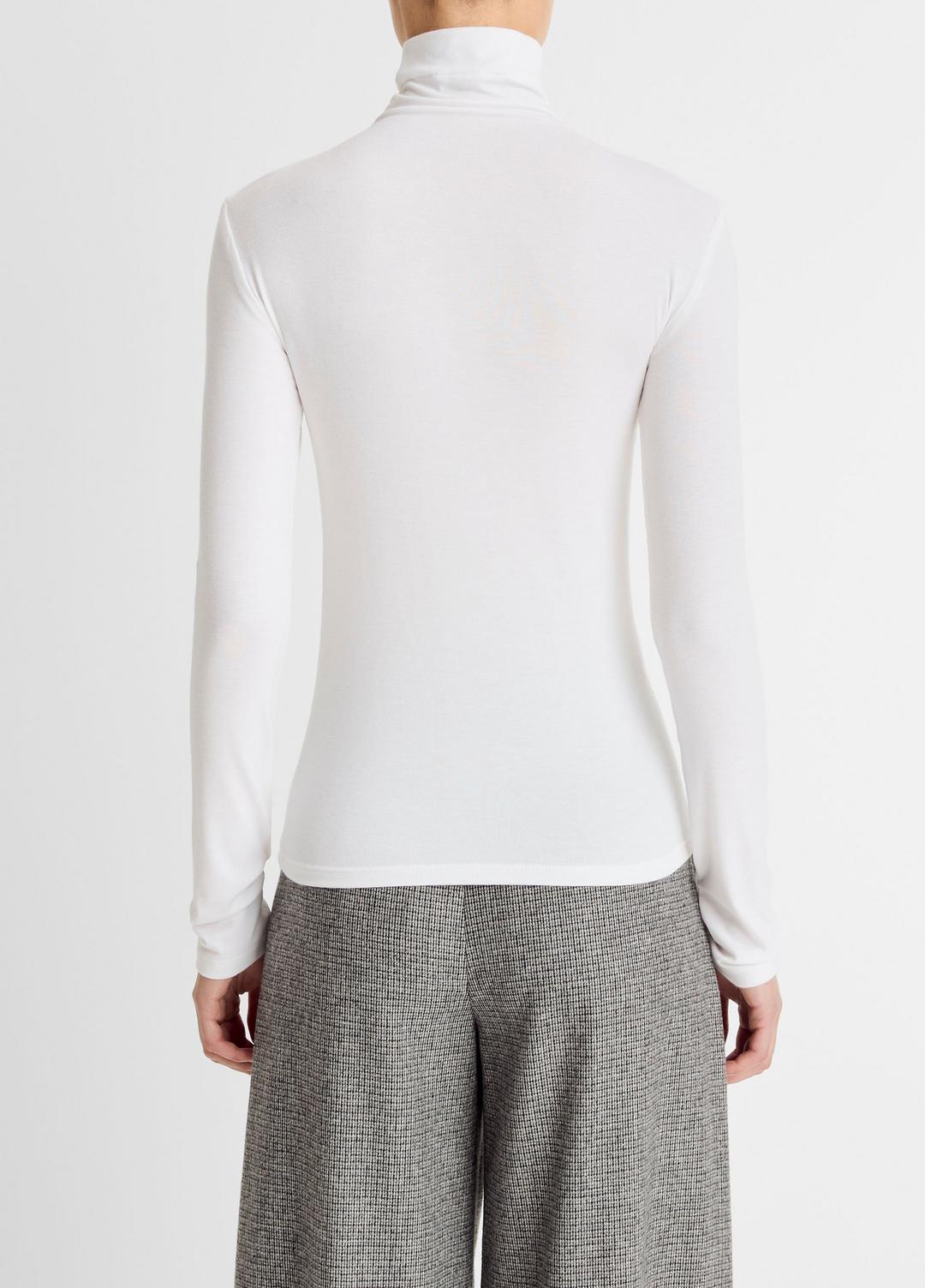 VINCE Women Essential Long-Sleeve Turtleneck Top in Long Sleeve OFF WHITE