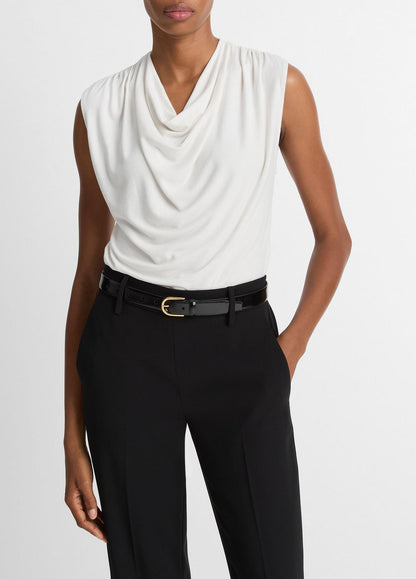 VINCE Women Jersey Draped Cowl-Neck Top in Tank Tops GESSO