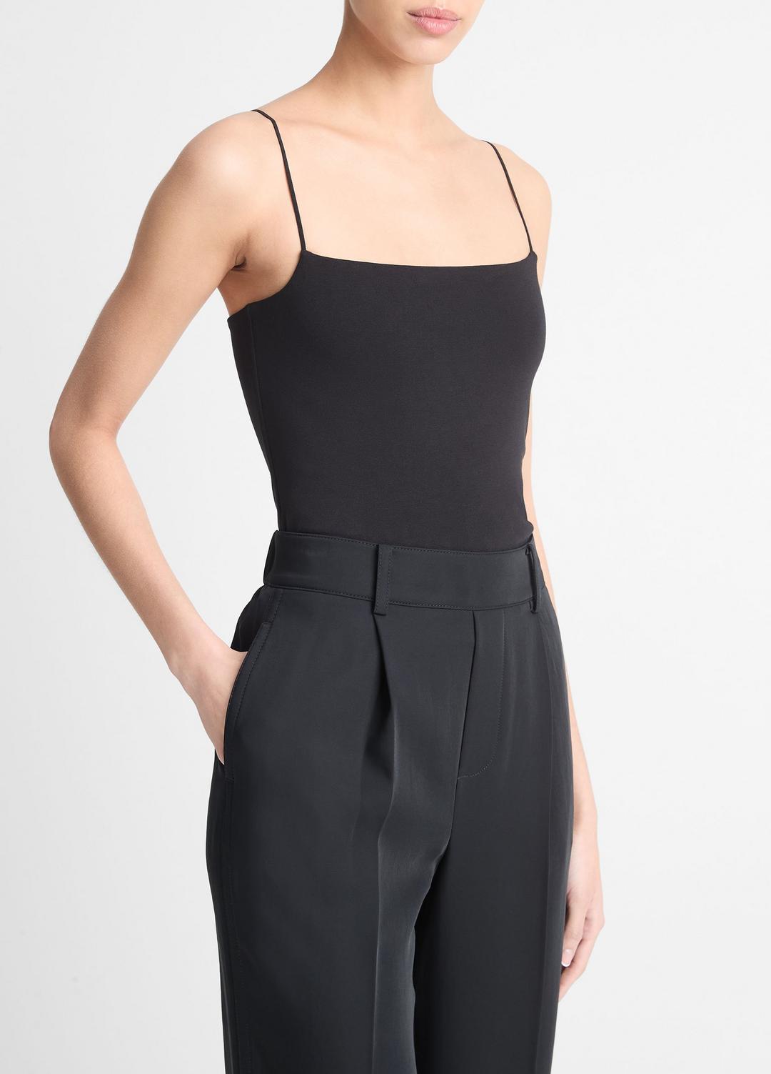 VINCE Women Pima Cotton Camisole in Tank Tops BLACK