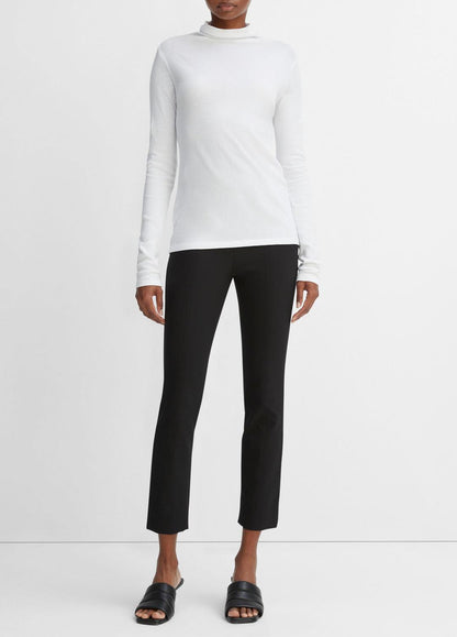 VINCE Women Essential Long Sleeve Turtleneck in Long Sleeve OPTIC WHITE