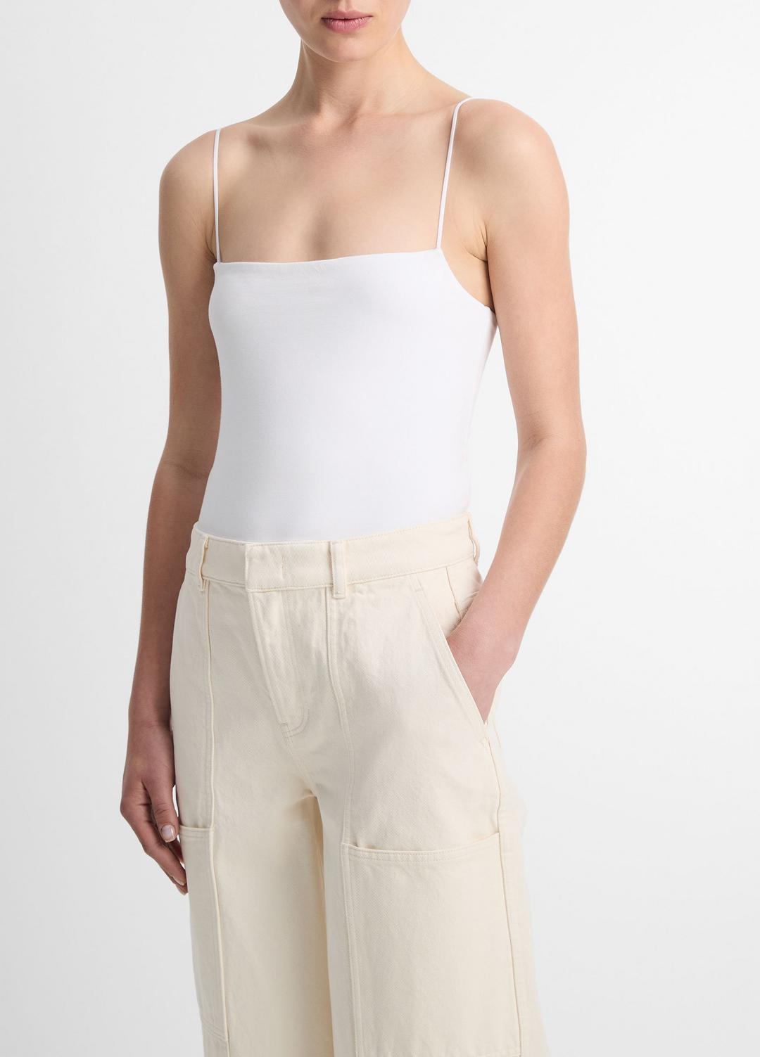 VINCE Women Pima Cotton Camisole in Tank Tops OPTIC WHITE