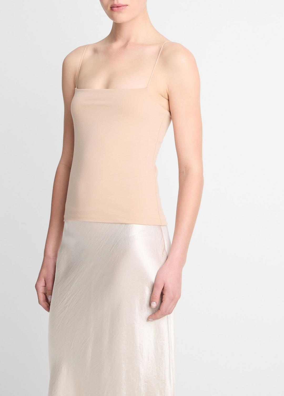 VINCE Women Pima Cotton Camisole in Tank Tops CHAMOIS