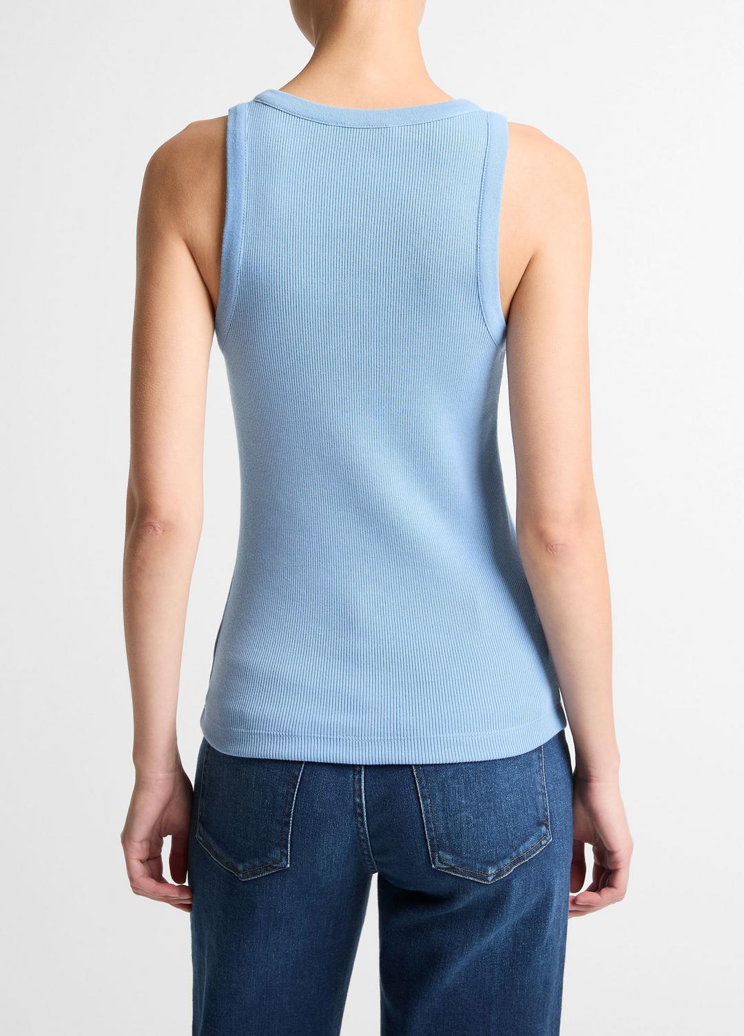 VINCE Women Ribbed Scoop-Neck Tank in Tank Tops HYDRA
