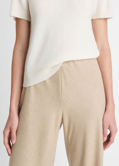 VINCE Women Italian Wool-Blend High-Waist Bias Pant in Trousers OATMEAL