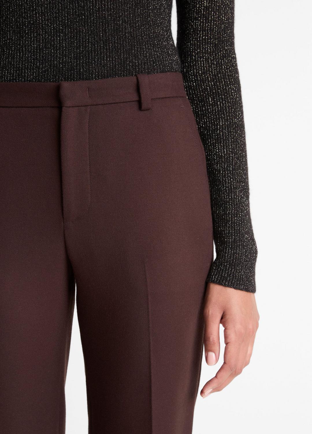 VINCE Women Sculptural Flare Trouser in Trousers BLACK GRAPE
