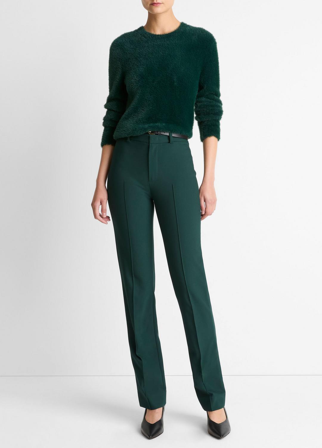 VINCE Women Cotton-Blend Slim Cigarette Pant in Trousers JUNIPER