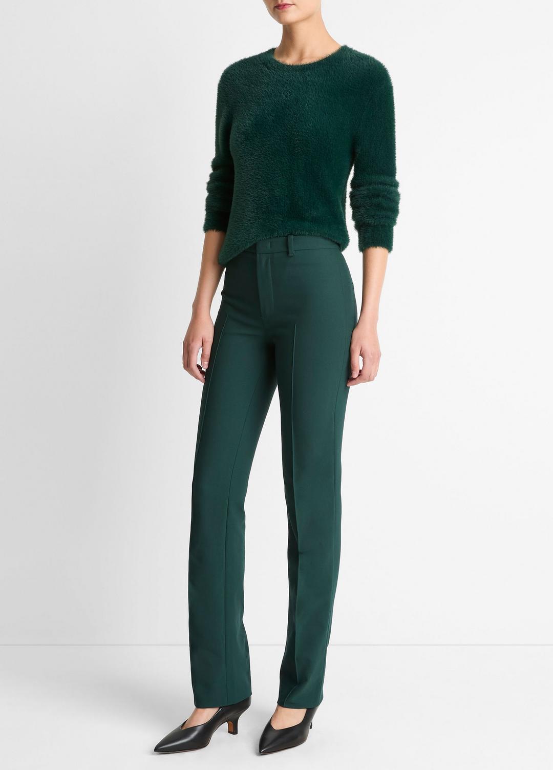 VINCE Women Cotton-Blend Slim Cigarette Pant in Trousers JUNIPER
