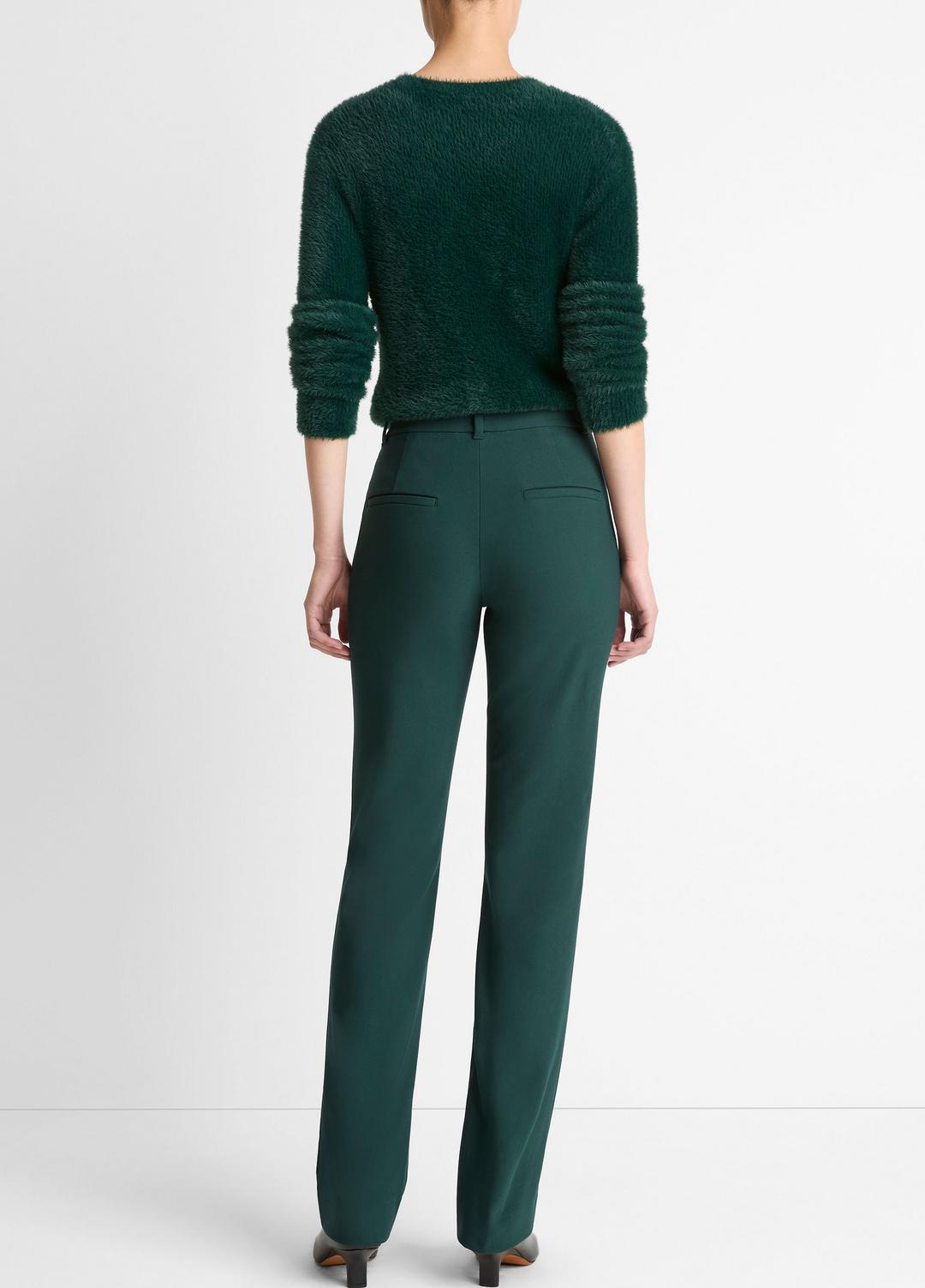 VINCE Women Cotton-Blend Slim Cigarette Pant in Trousers JUNIPER