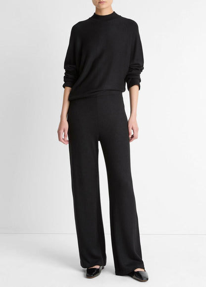 VINCE Women Cozy Wide-Leg Pant in Wide Leg BLACK
