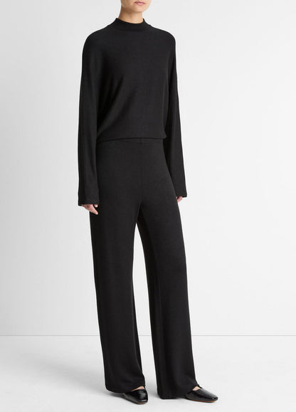 VINCE Women Cozy Wide-Leg Pant in Wide Leg BLACK