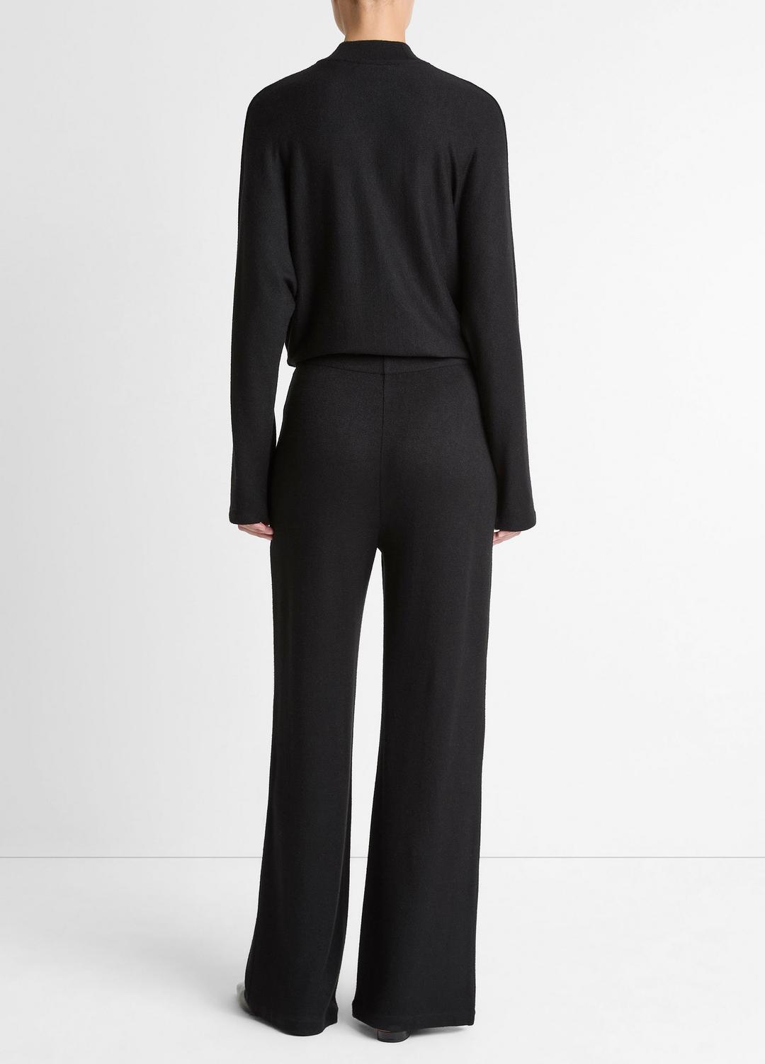 VINCE Women Cozy Wide-Leg Pant in Wide Leg BLACK