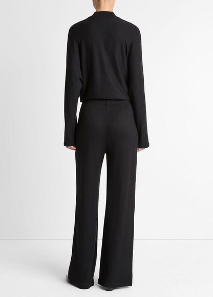 VINCE Women Cozy Wide-Leg Pant in Wide Leg BLACK