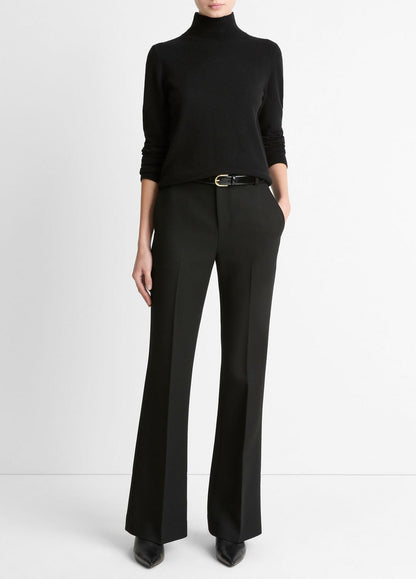 VINCE Women Sculptural Flare Trouser in Trousers BLACK