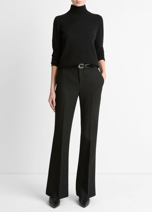 VINCE Women Sculptural Flare Trouser in Trousers BLACK