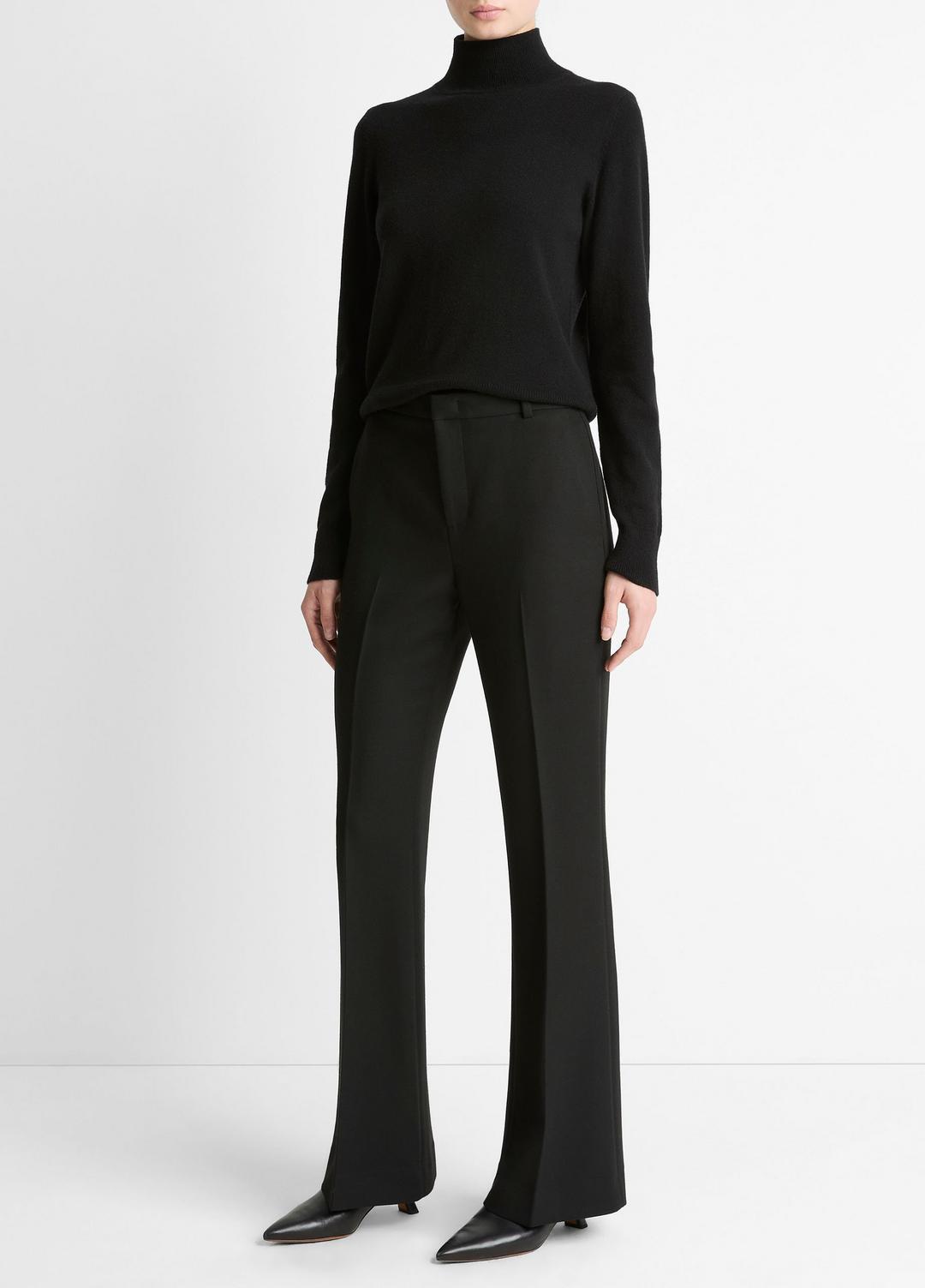 VINCE Women Sculptural Flare Trouser in Trousers BLACK