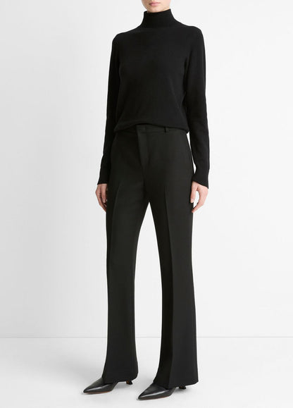 VINCE Women Sculptural Flare Trouser in Trousers BLACK