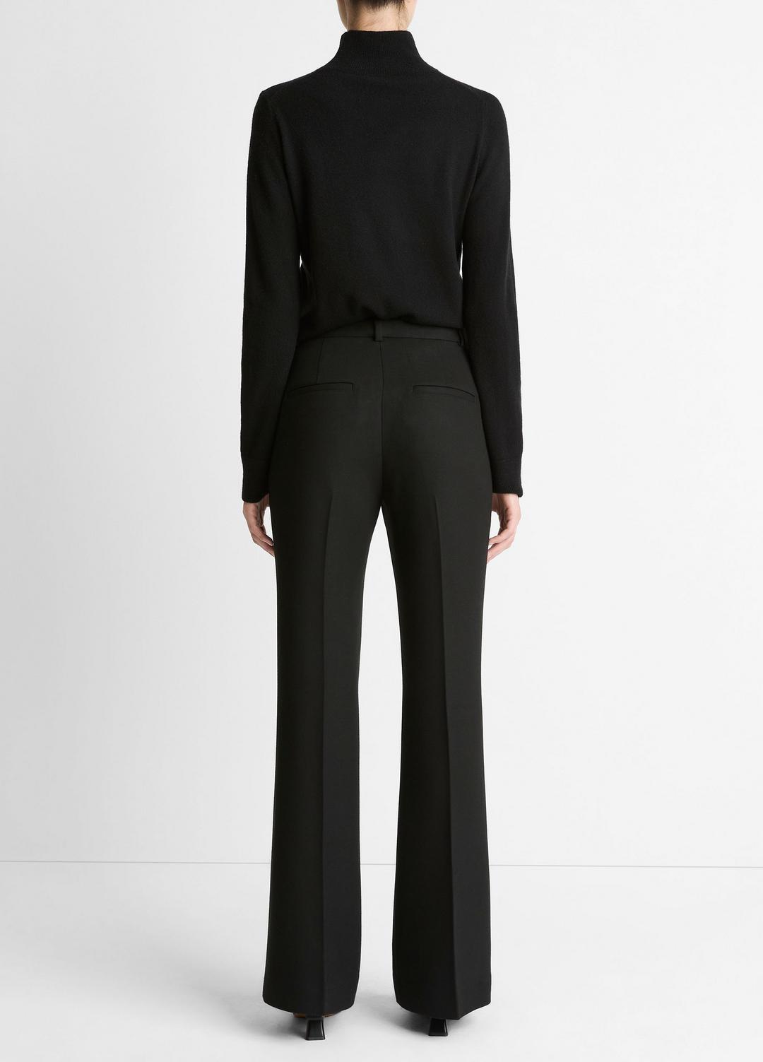 VINCE Women Sculptural Flare Trouser in Trousers BLACK