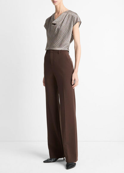 VINCE Women Mid-Rise Tailored Flare Pant in Trousers DEEP ESPRESSO