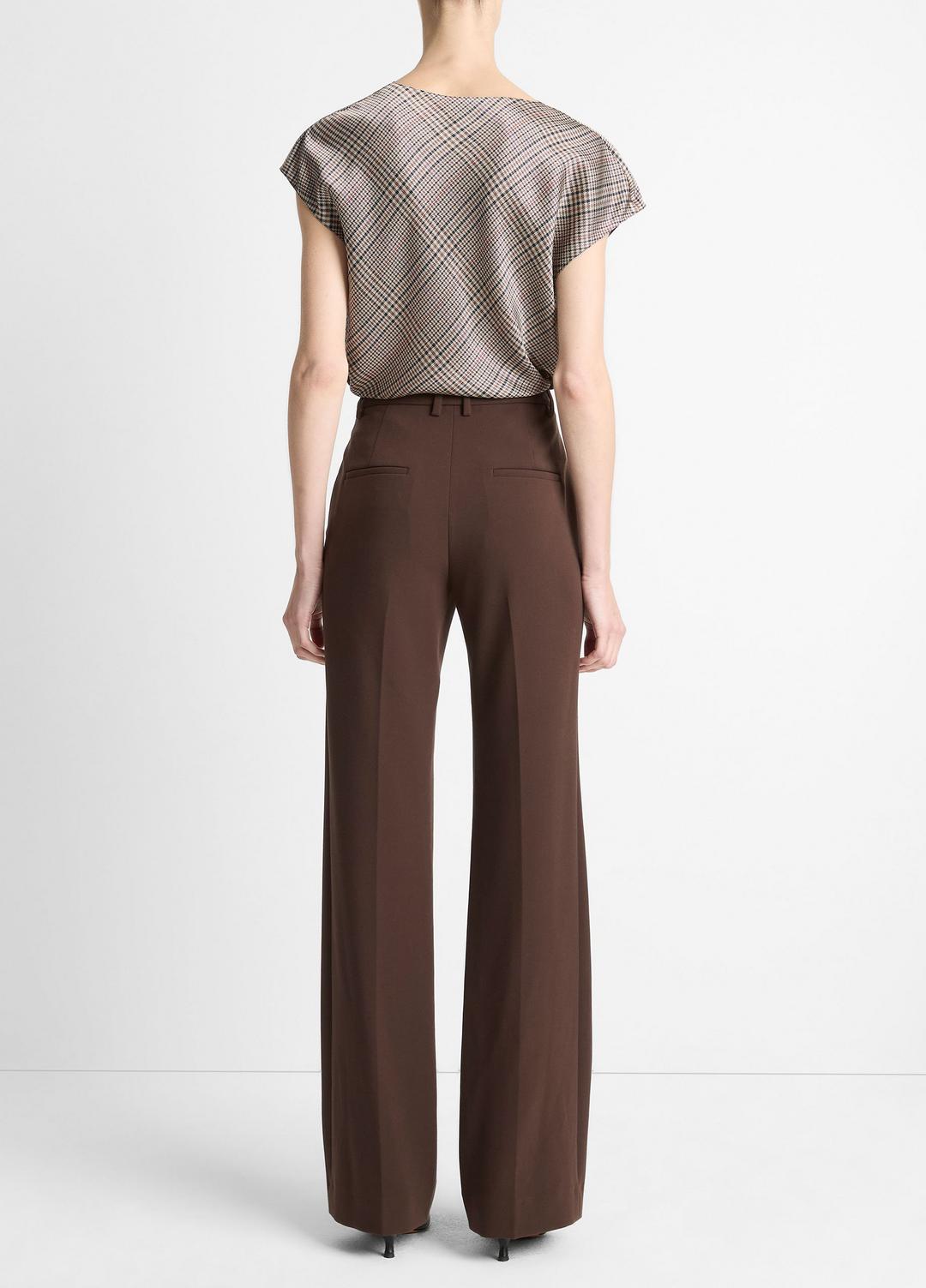 VINCE Women Mid-Rise Tailored Flare Pant in Trousers DEEP ESPRESSO