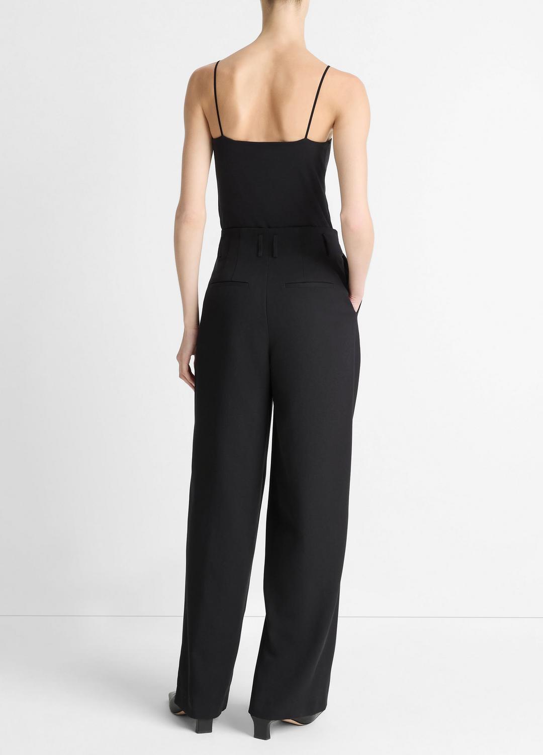 VINCE Women High-Waist Pleated Trouser in Trousers BLACK