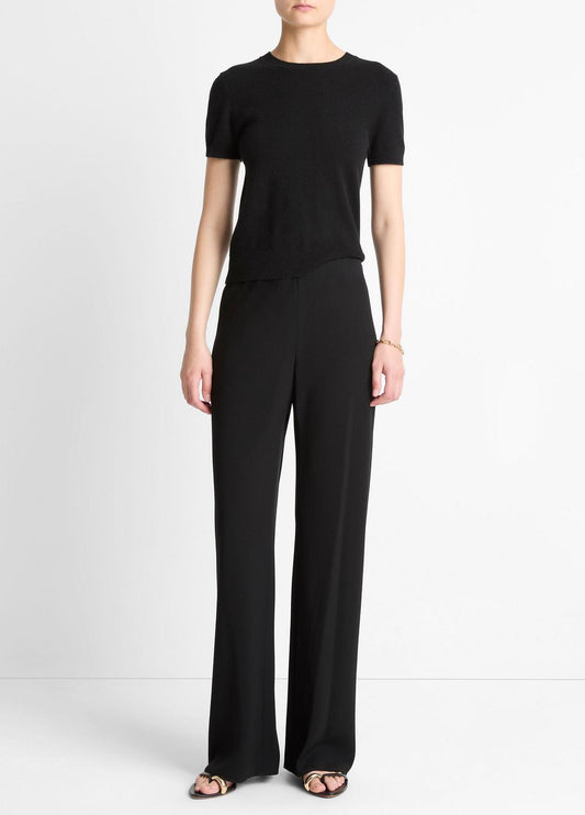 VINCE Women Colette High-Rise Crepe Bias Pant in Trousers BLACK