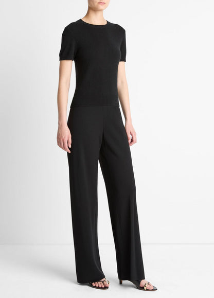 VINCE Women Colette High-Rise Crepe Bias Pant in Trousers BLACK