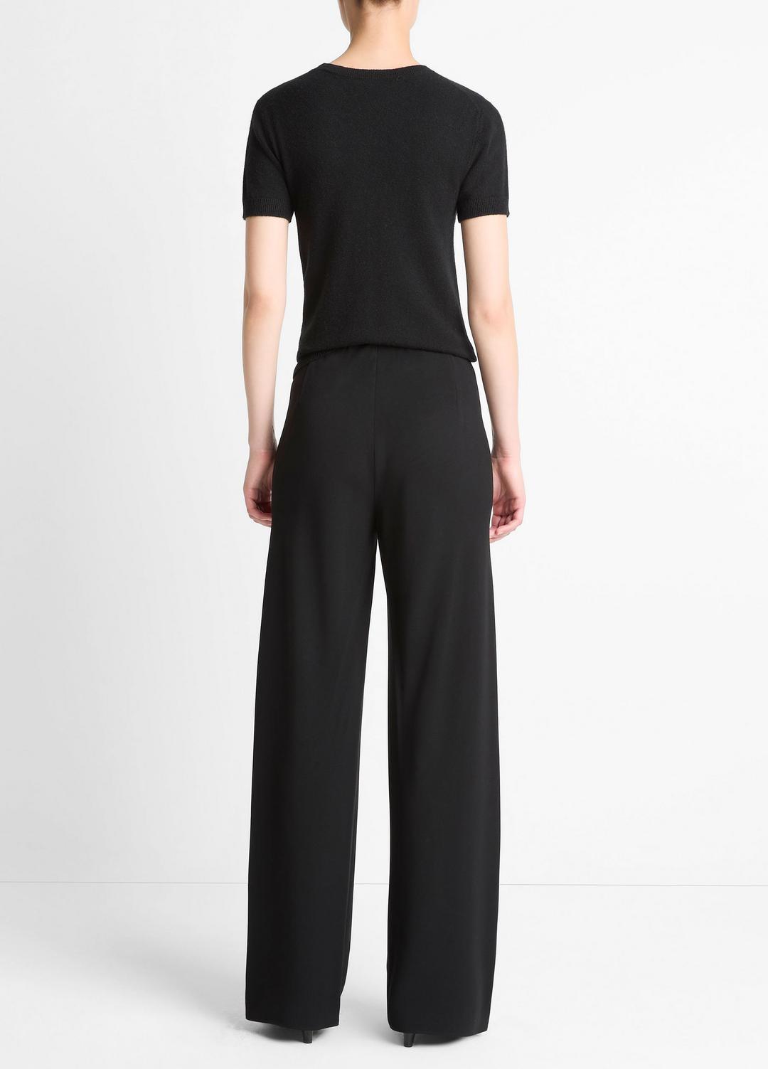 VINCE Women Colette High-Rise Crepe Bias Pant in Trousers BLACK