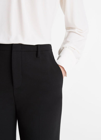 VINCE Women Mid-Rise Tailored Flare Pant in Trousers BLACK
